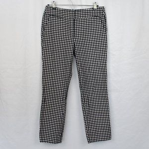 Loft Black and White Gingham Capris